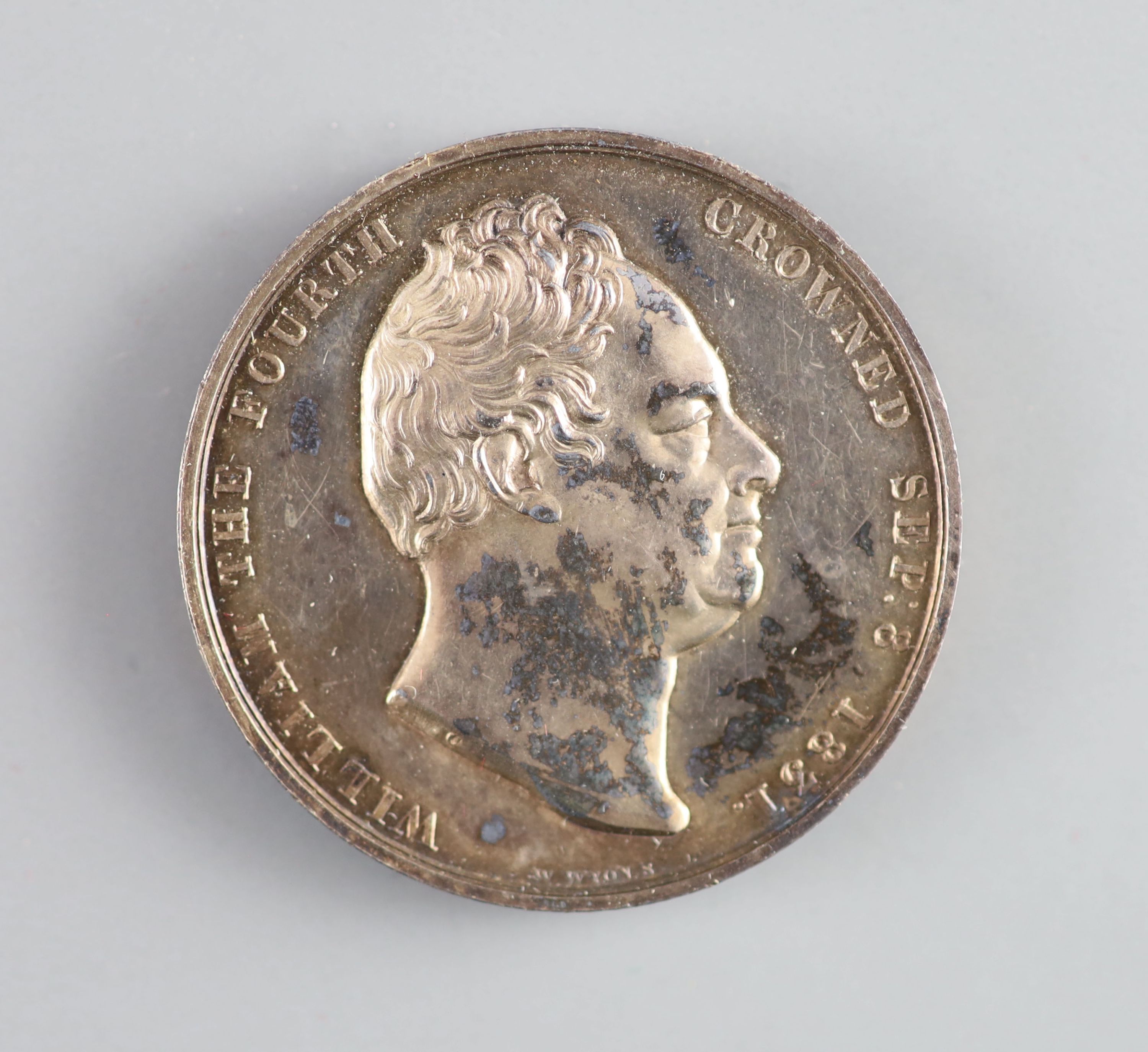 British Medals, William IV and Queen Adelaide, Coronation 1831, the official silver medal, by William Wyon, 33mm